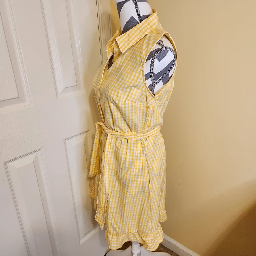 NWT Gingham Shirt Dress S - Picture 7 of 8